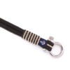 Морской чёрный браслет с бежевыми нитями — № 4070