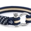 Морской браслет бежево-синего цвета для мужчин и женщин — № 5040
