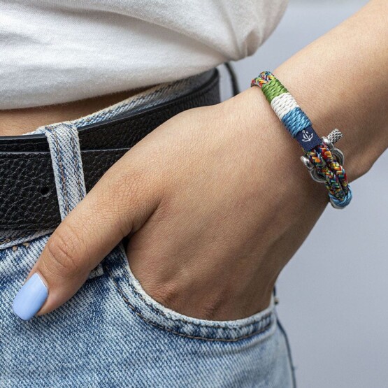 Комбинированный тонкий браслет для женщин — SLIM 816 17cm