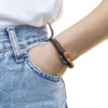 Тонкий ярко-оранжевый браслет для женщин — № 837
