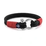 Браслет чёрно-красного цвета для мужчин и женщин — №3042 R