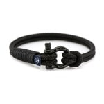 Черный тонкий браслет для мужчин и женщин — SUNRISE SLIM 857