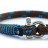 Тонкий коричневый браслет с синим для мужчин и женщин — № 880 фото 2