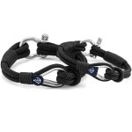 Парные браслеты чёрного цвета — № 960