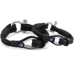 Парные браслеты чёрного цвета — № 960