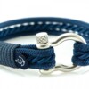 Темно-синий браслет с плетением – 5137