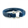 Темно-синий браслет с плетением – 5137